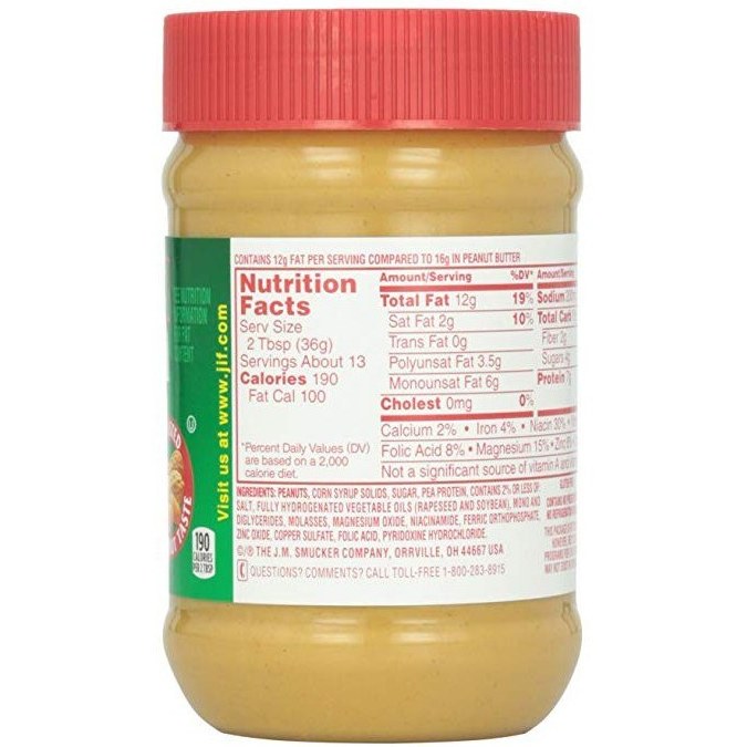 کره بادام زمینی جیف مدل کم چربJif REDUCED FAT 